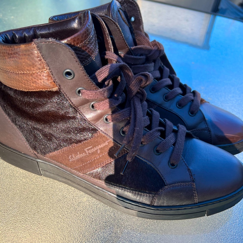 Authentic Brown Salvatore Ferragamo Sneakers